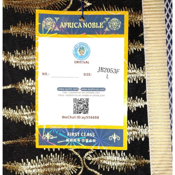 Africa Noble Dress Gown Abaya QUEEN Embroidery Rhinestones Kaftann African L NWT - Picture 6 of 9